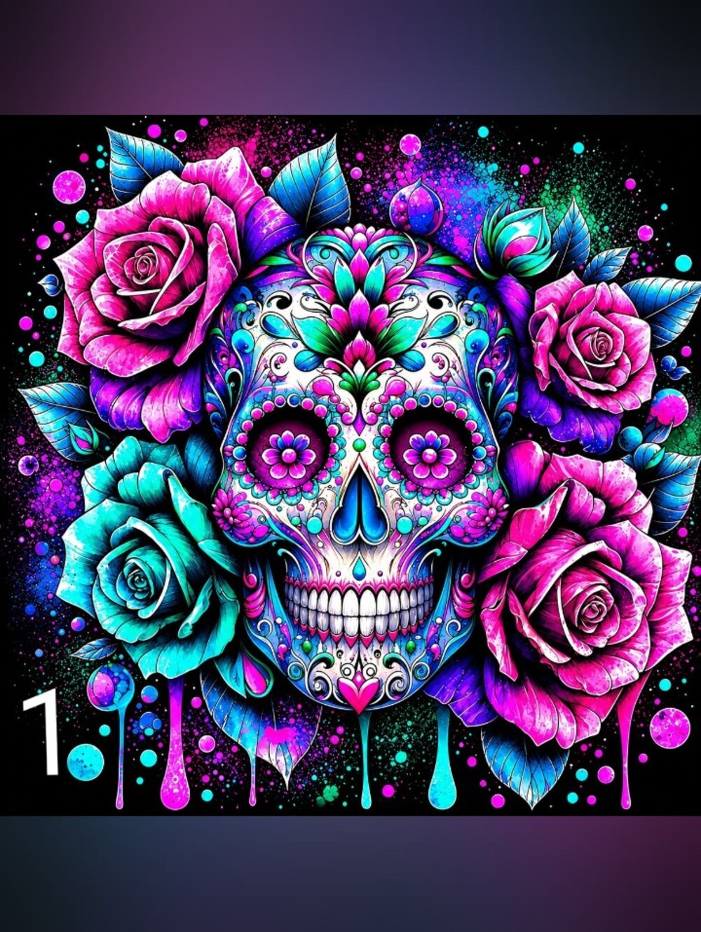 Let's Customize It Sugar Skull Art